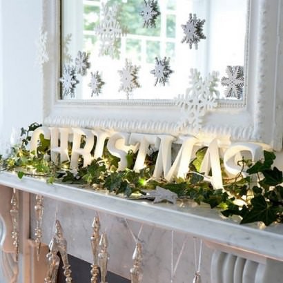 english ivy garland mantle christmas