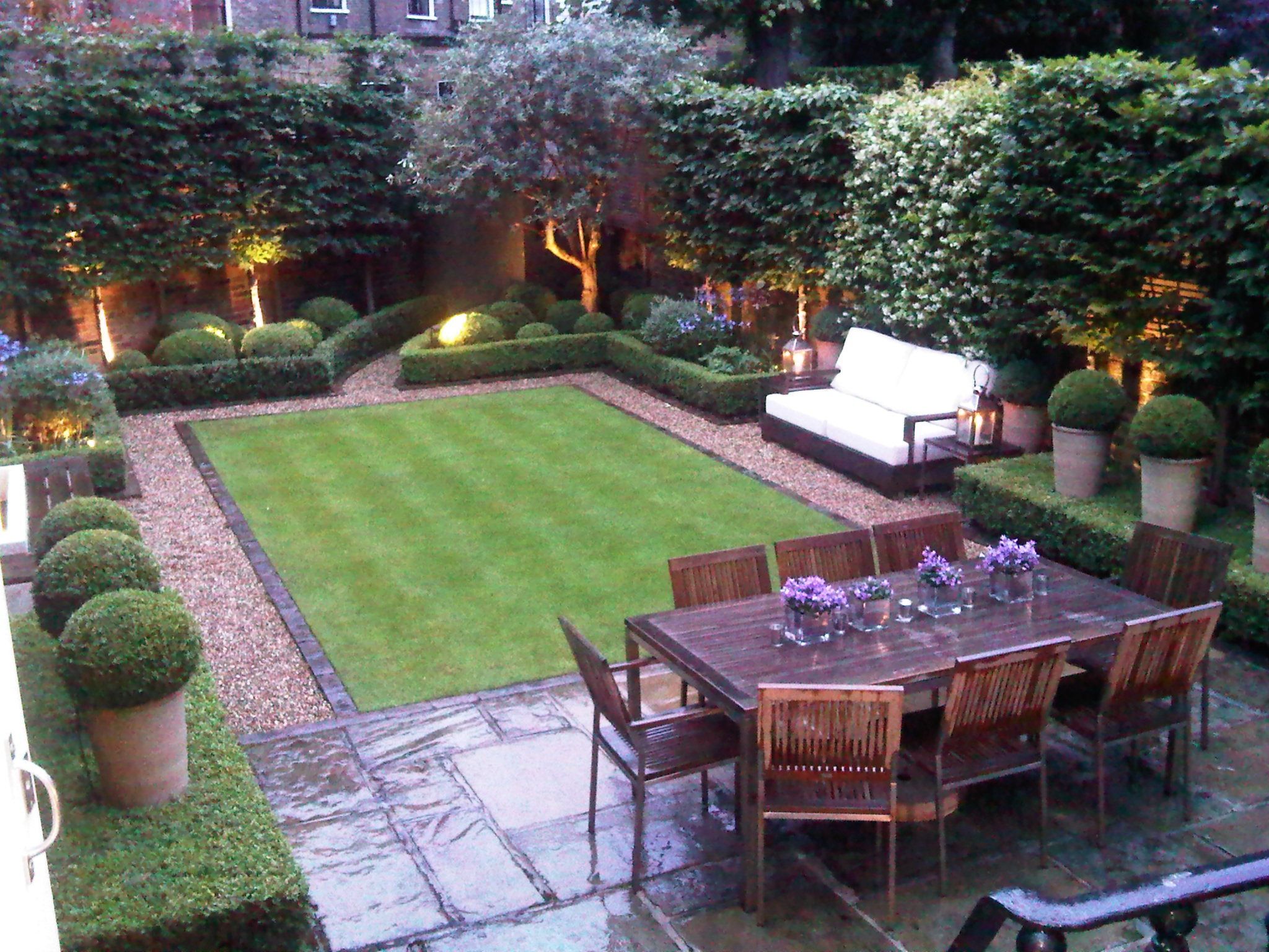 topiary ball hedge garden