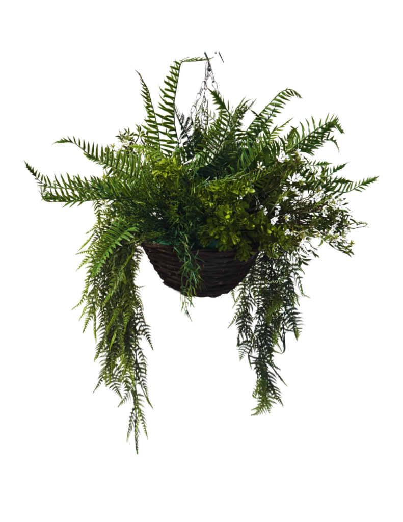 All Season Artificial UV Hanging Basket Fern Plant 1