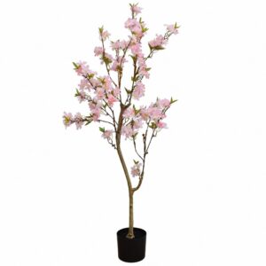 Artificial Apple Blossom Tree-White-No Planter