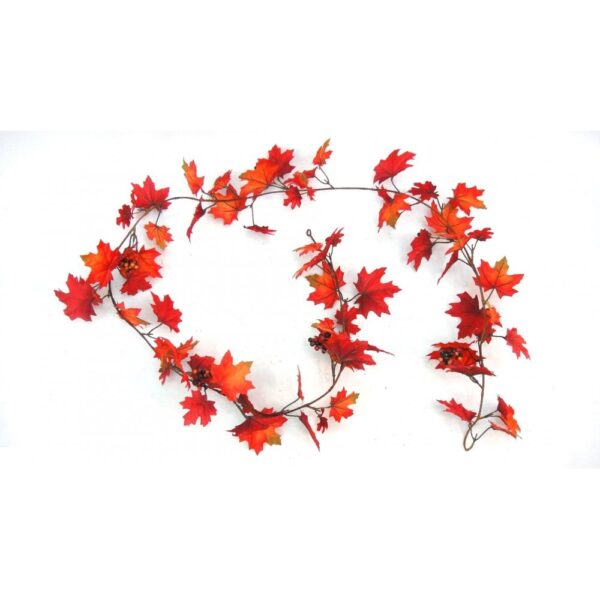 Artificial Burnt Orange Maple Ivy Garland