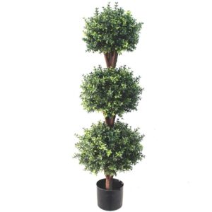 Deluxe Triple Boxwood Ball Topiary Tree From Evergreen Direct