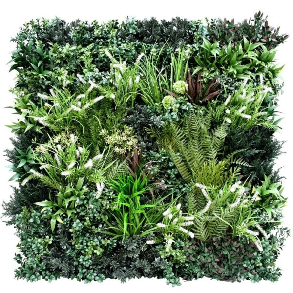 ARTIFICIAL DELUXE WHITE LAVENDER GREEN WALL