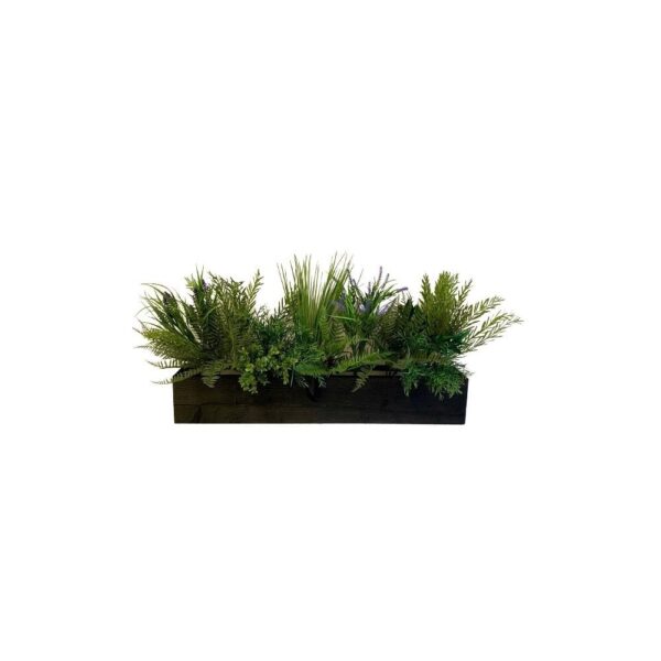 Purple Rustic Rosemary Window Box  - Natural - 75cm