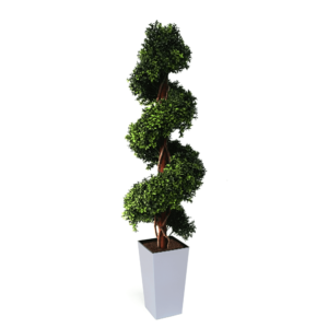 LARGE ARTIFICIAL BUXUS SPIRAL-Medium Lilia Black