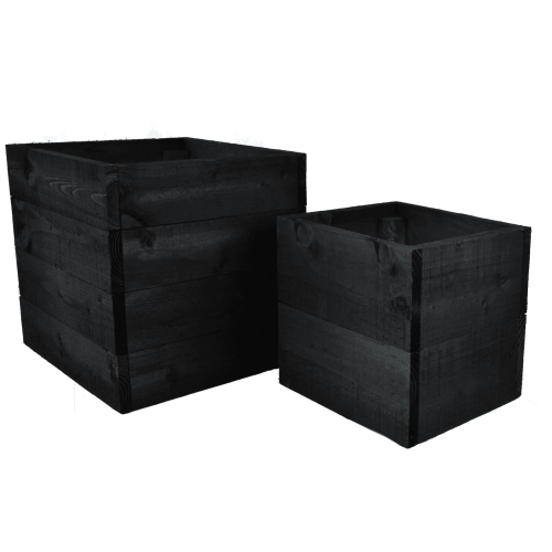 Square Timber Planter Large