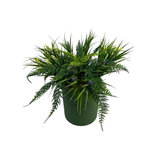 Artificial Flowering Fern Pot | Evergreen Direct