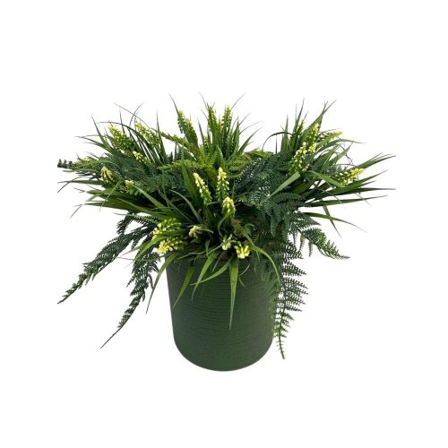 Artificial Flowering Fern Pot | Evergreen Direct