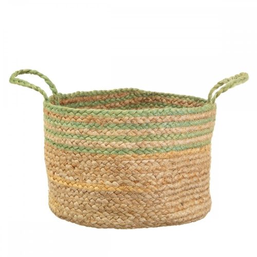 Green Stripe Basket