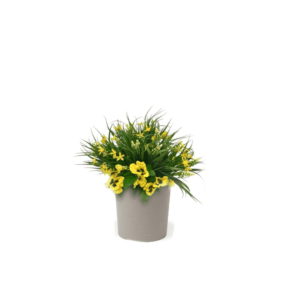 Artificial Flowering Pansy & Hyacinth Pot | Evergreen Direct