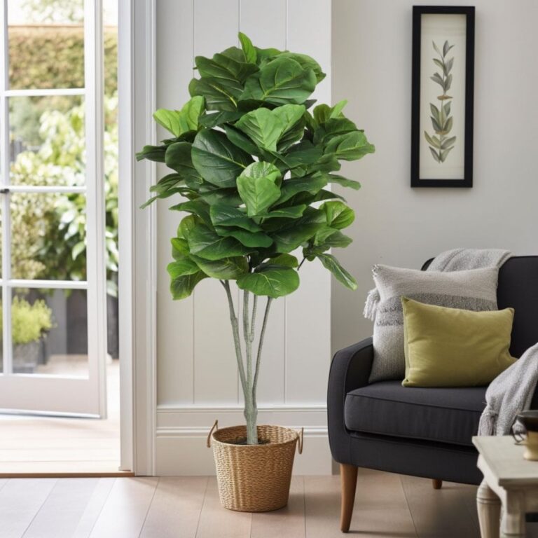 Artificial Large Fiddle Leaf Tree 160cm - Medium Triangle Timber Corner Planter