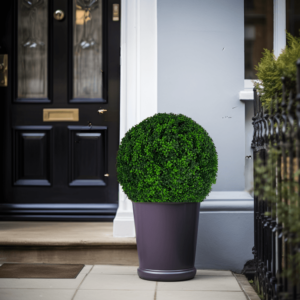 Artificial Classic Buxus Ball 35cm - Medium Lilia Black