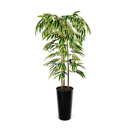 Artificial Ficus Alii Tree - Medium Lilia Black