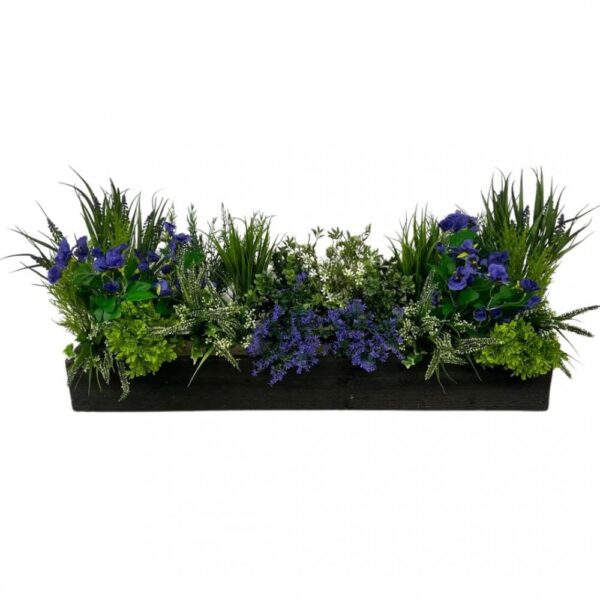 Luxe Pansy & Heather Window Box - Natural Box - 100cm