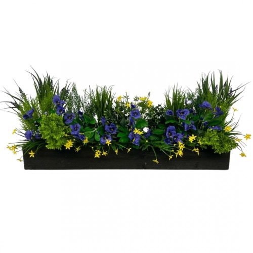 Spring Floral Window Box - Natural Box - 100cm