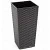 Medium Graphite Rattan Cubico