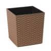 Square Mocha Rattan Planter