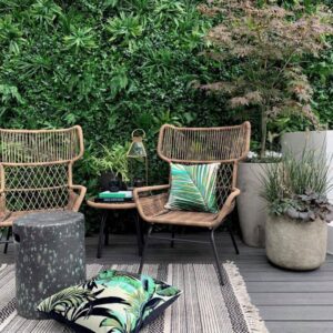 Artificial Forest fern Green wall Decking Outdoor