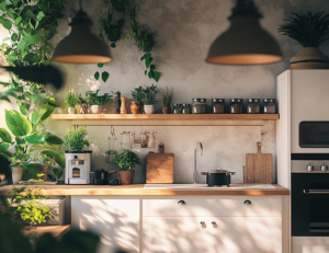 artificial plants kitchen